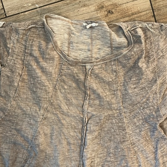 Brownish Gray Flowy Shirt - Picture 2 of 3